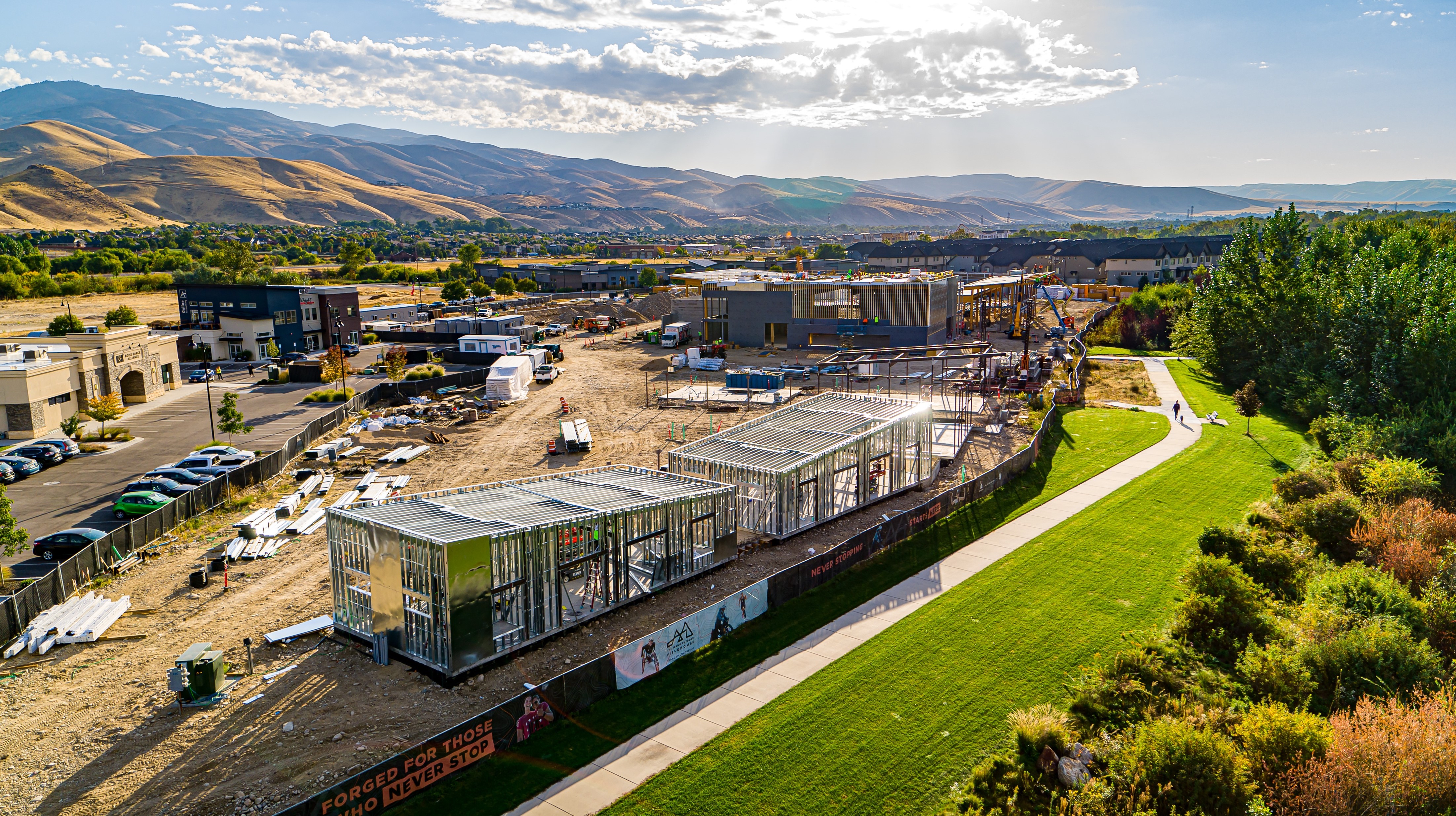 Aerial photo of Idaho Outdoor Fieldhouse